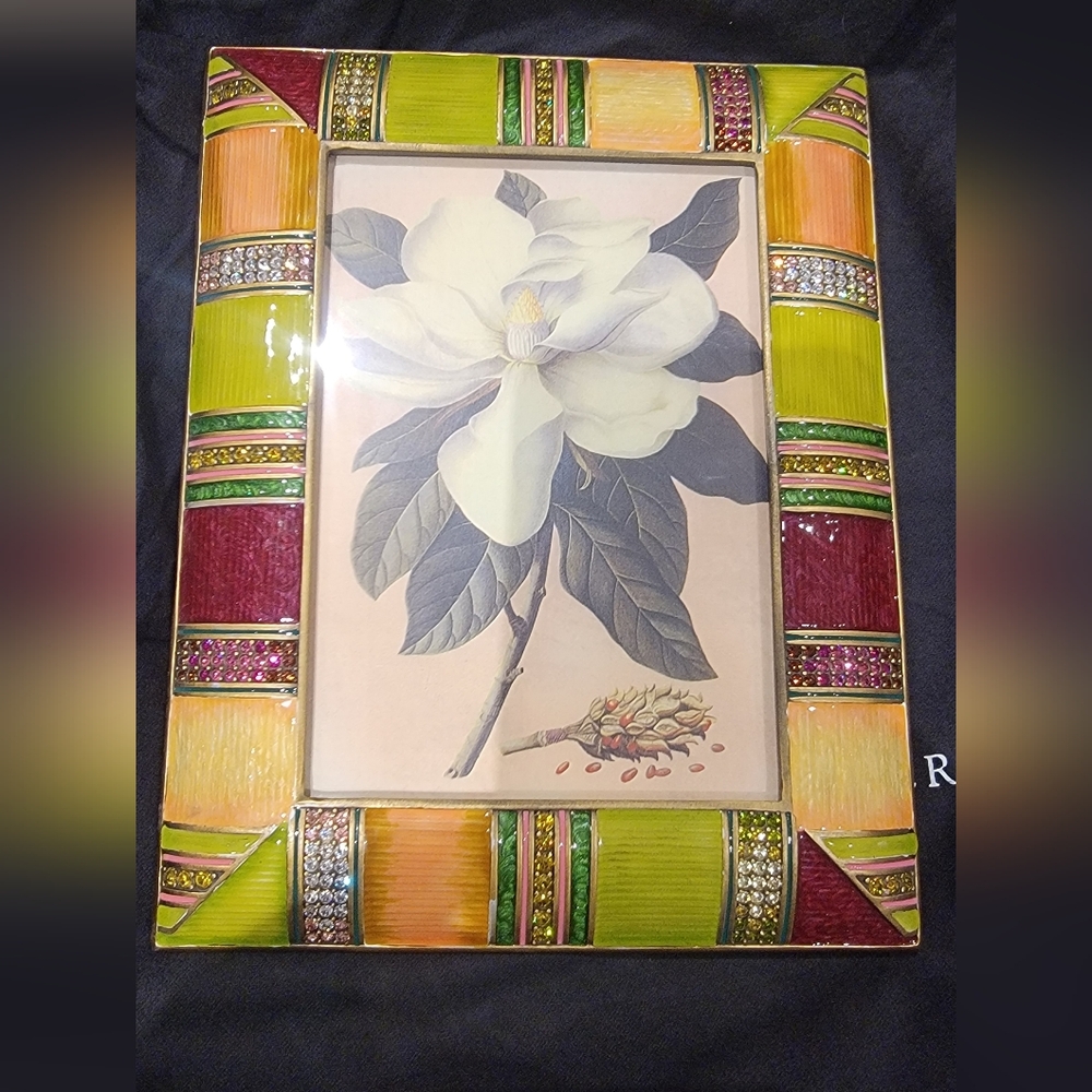 Jay Strongwater Glass Frame Swarovski